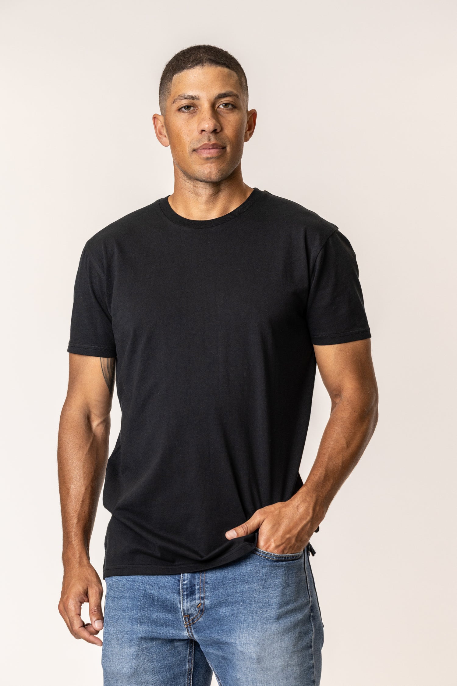 black cotton t-shirt