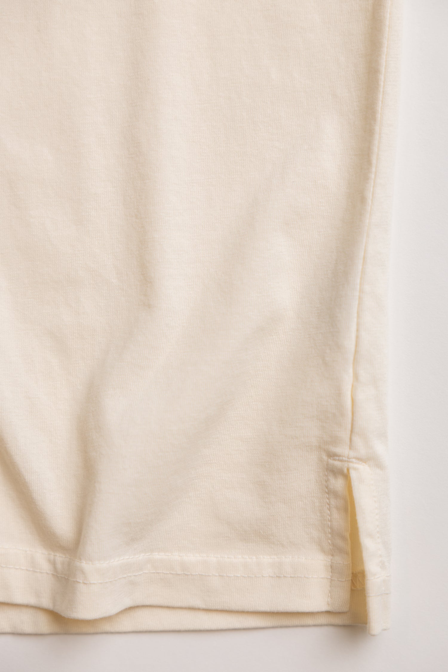close up shot of natural color t-shirt