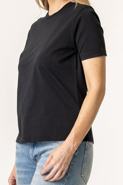 black cotton tshirt women