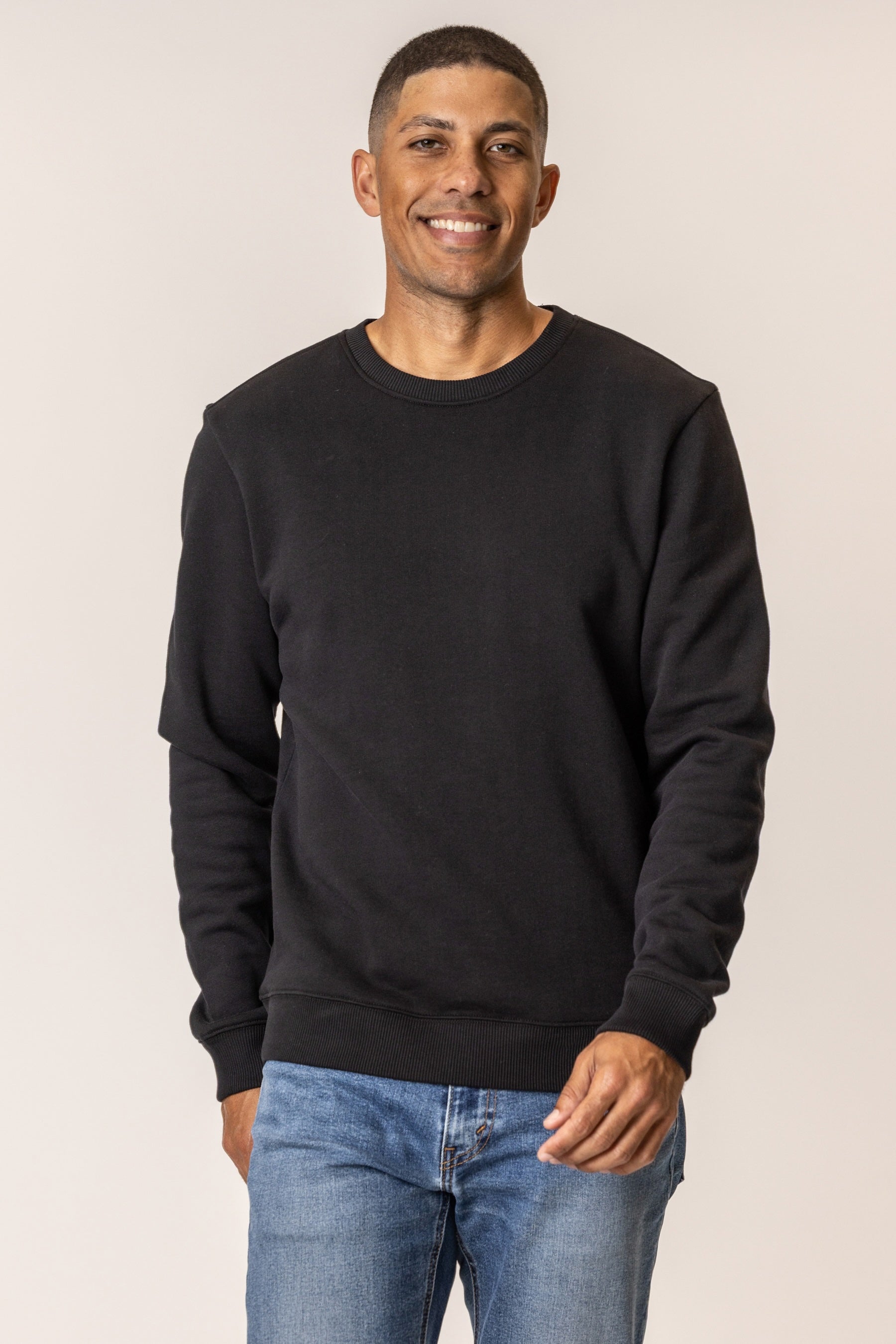 black cotton sweatshirt