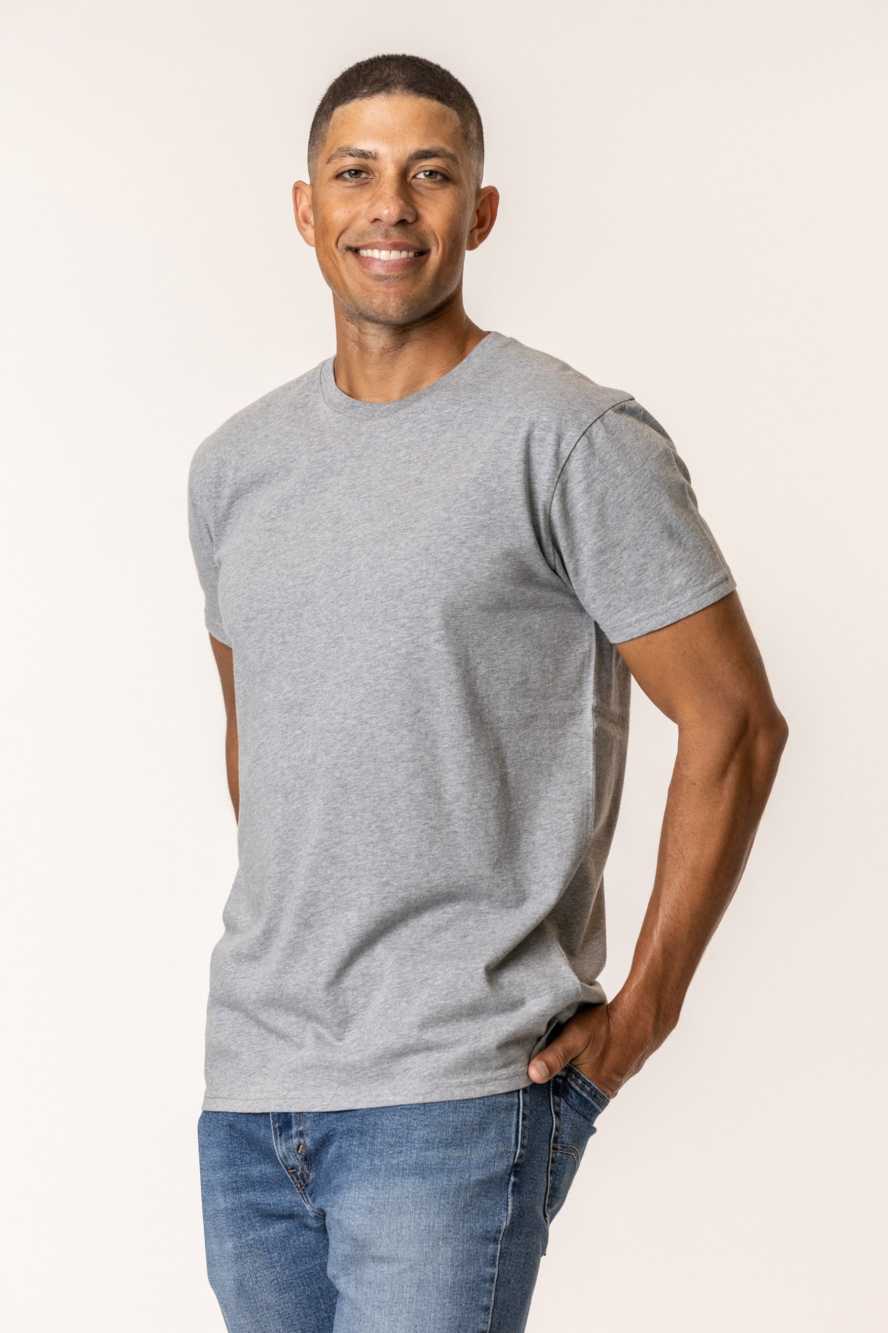 cotton plain tshirt grey