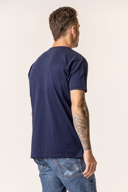 cotton t-shirt in navy blue color
