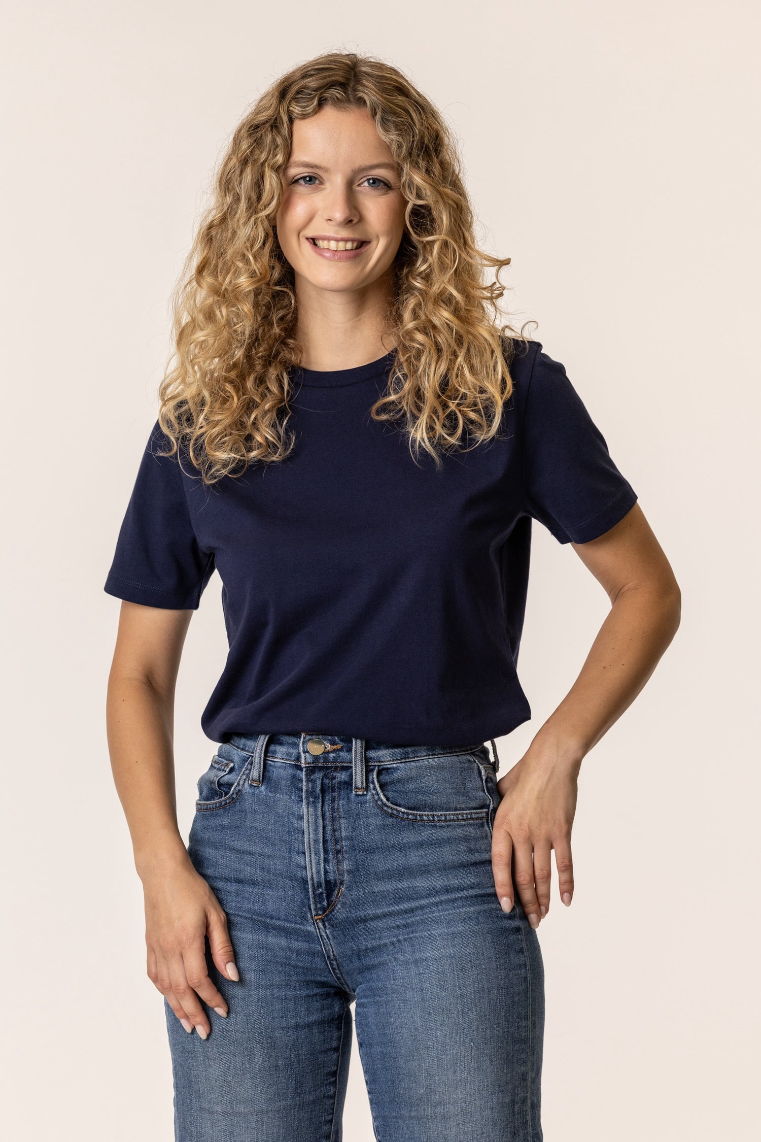 navy blue cotton tshirt