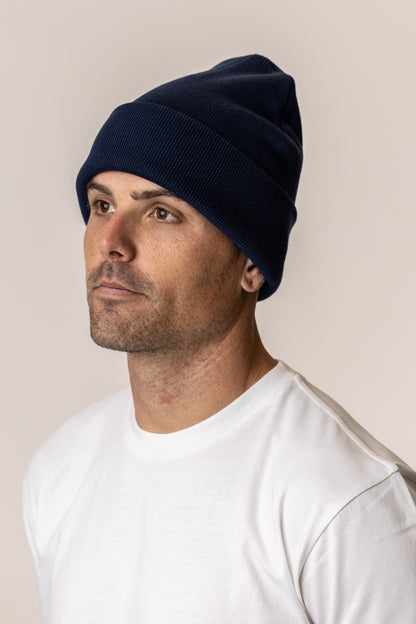 navy blue beanie hat