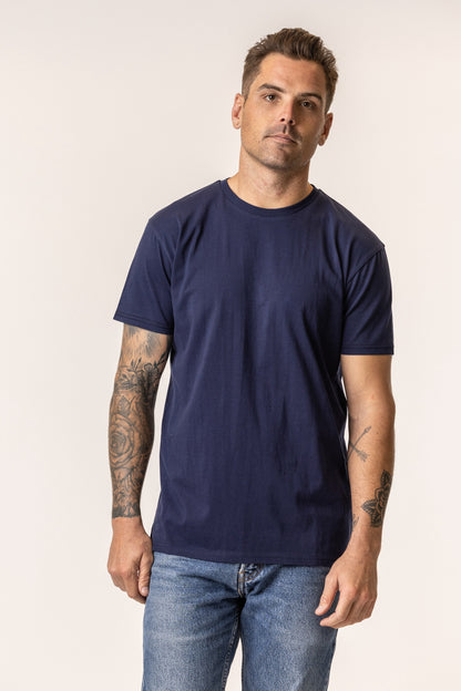 organic cotton navy blue t-shirt